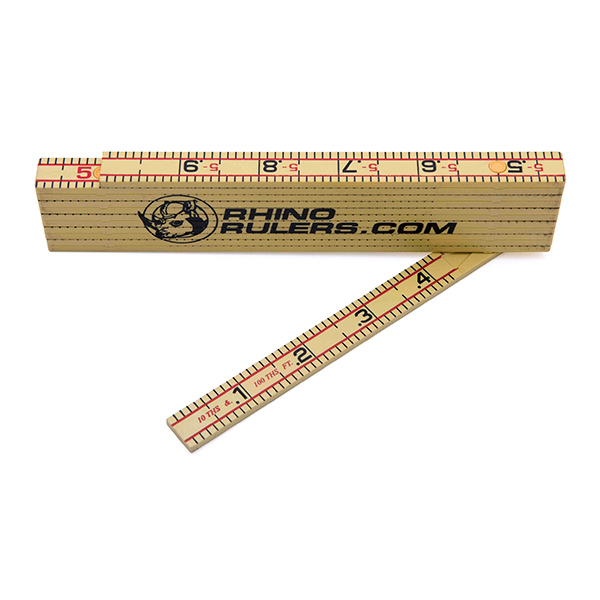 Rhino Ruler 6' Fiberglass Folding Ruler (10ths/inches) - eGPS Solutions Inc.
